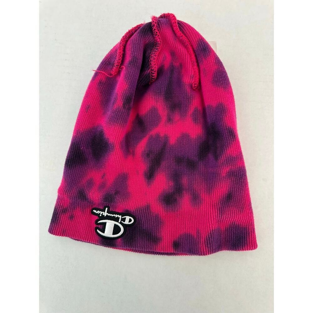 Champion Astro Tie-Dye Knit Cuffed Beanie Hat - Pink & Purple - One Size - Picture 4 of 6